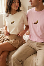 Embroidered Leopard Devil's Banana Tee