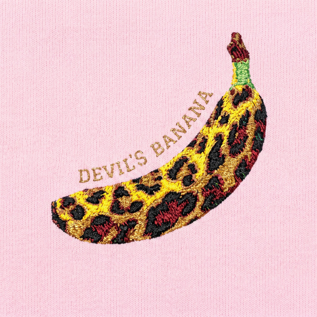 Embroidered Leopard Devil's Banana Tee
