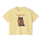Cat in Scarf Boxy Tee