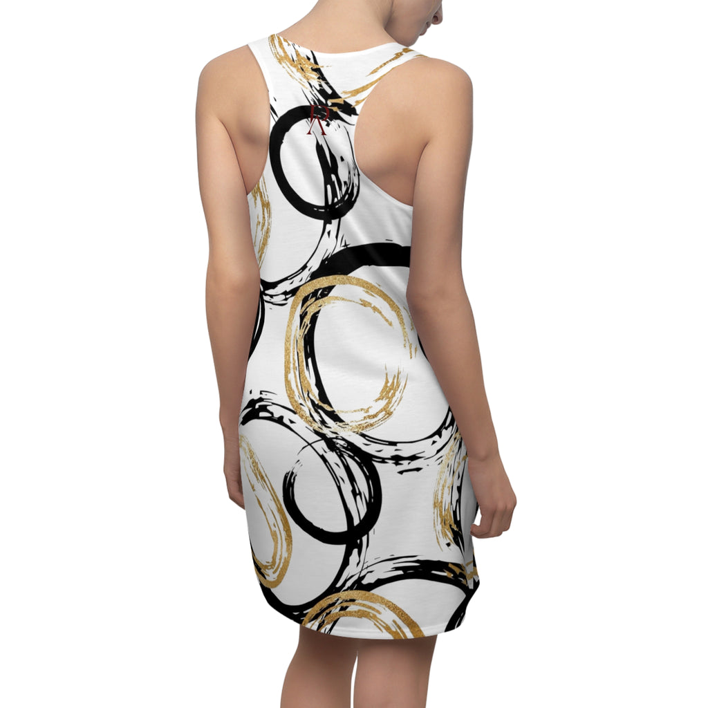 Gold & Black Circles Dress