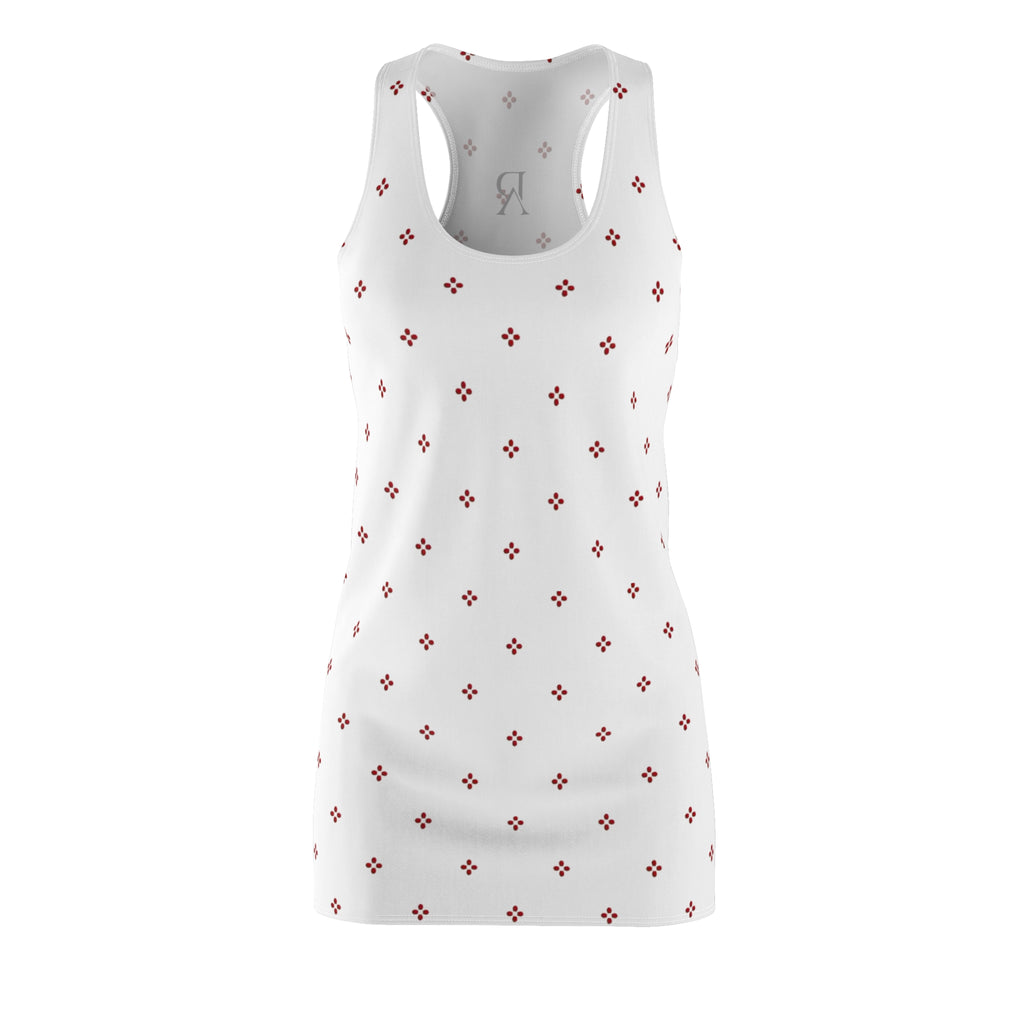Minimal Red Floral Dress