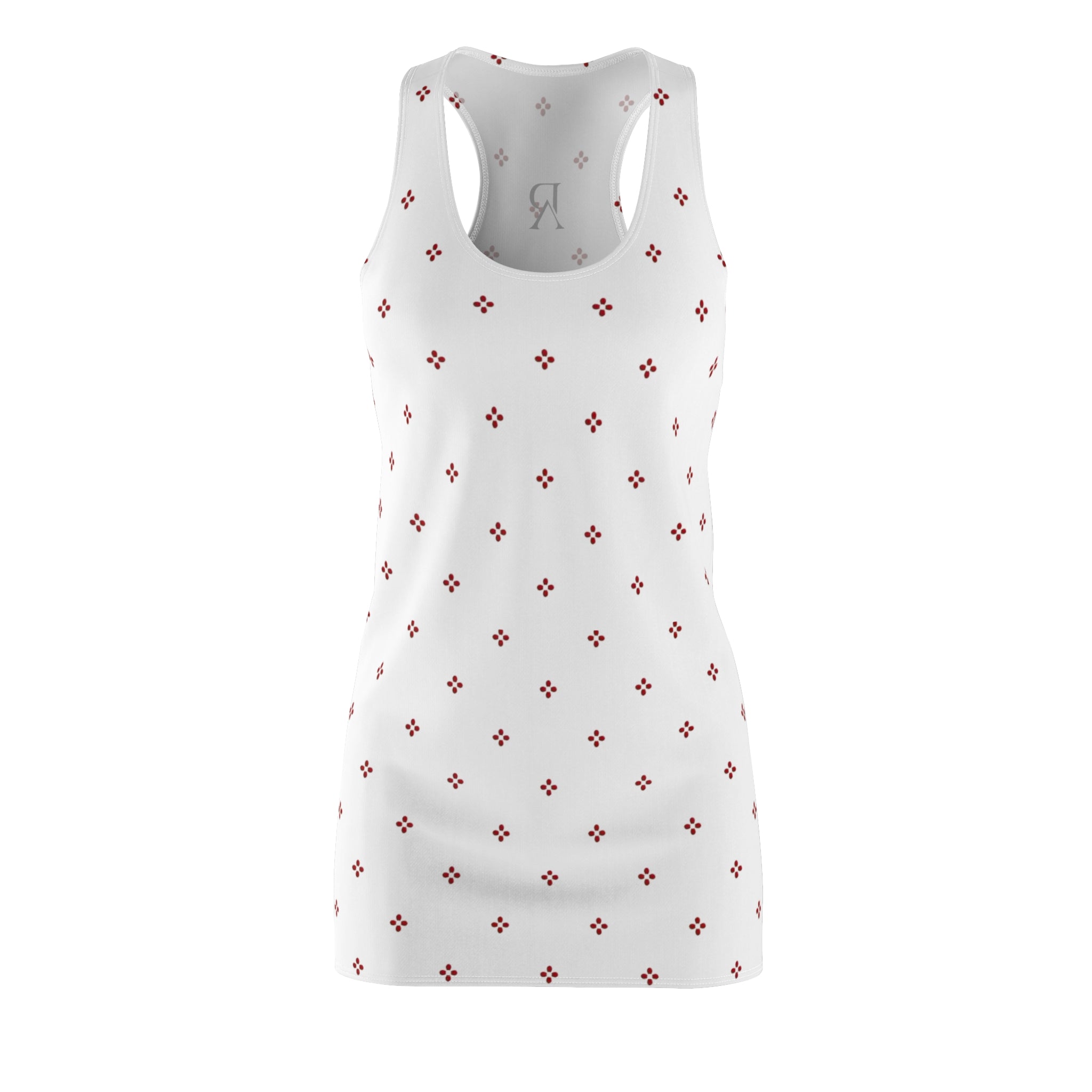 Minimal Red Floral Dress