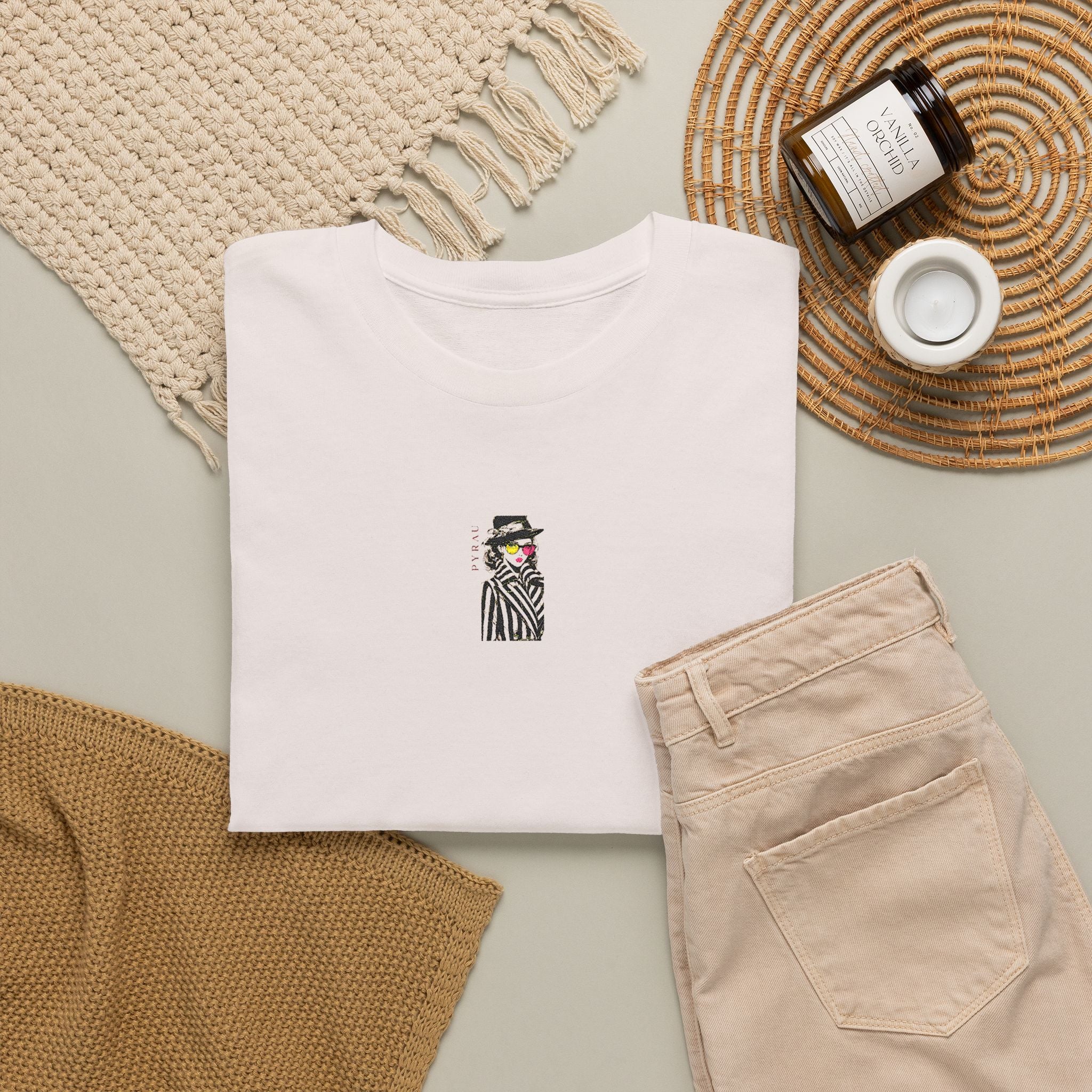 Embroidered Zebra Tee