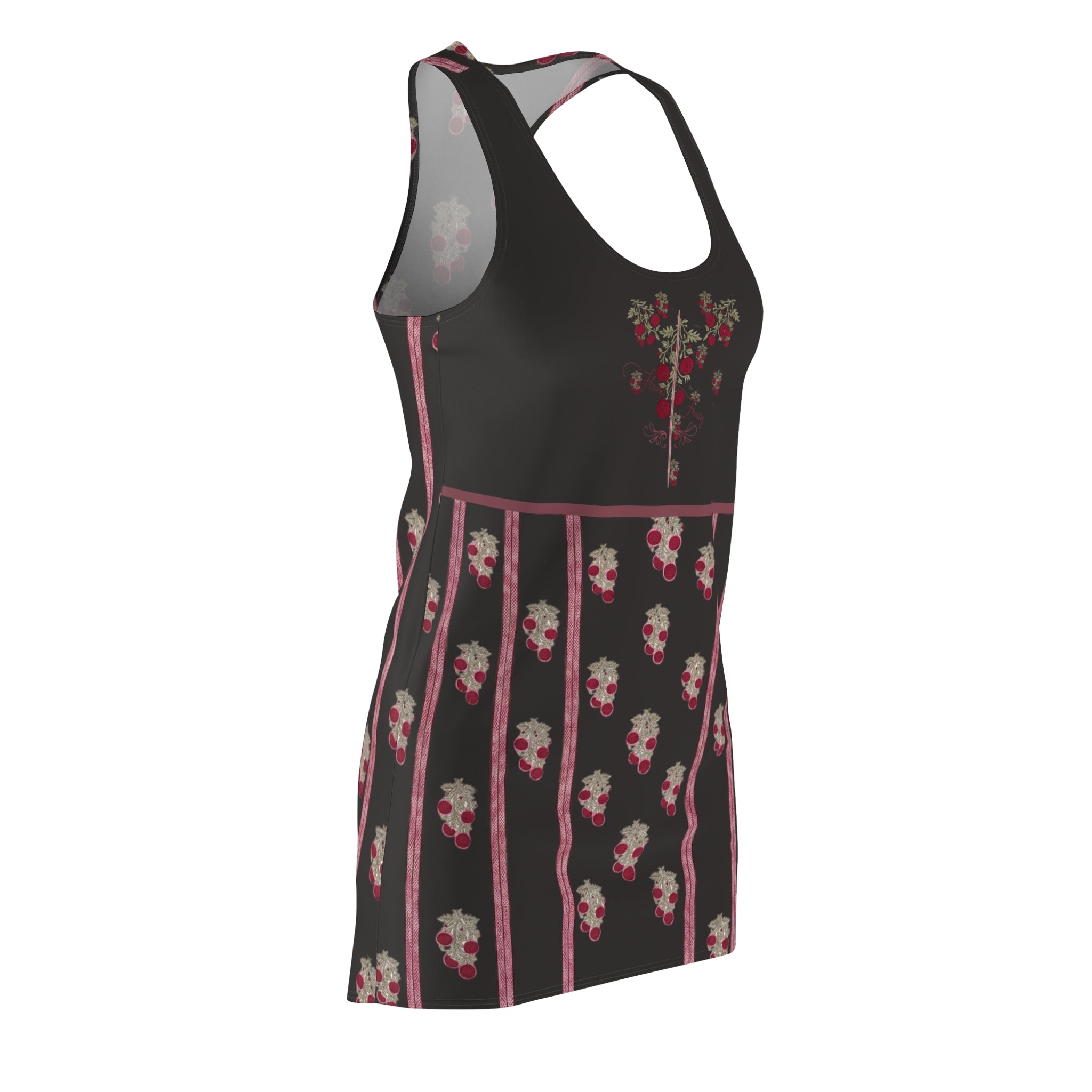 Floral Dress — Black & Red