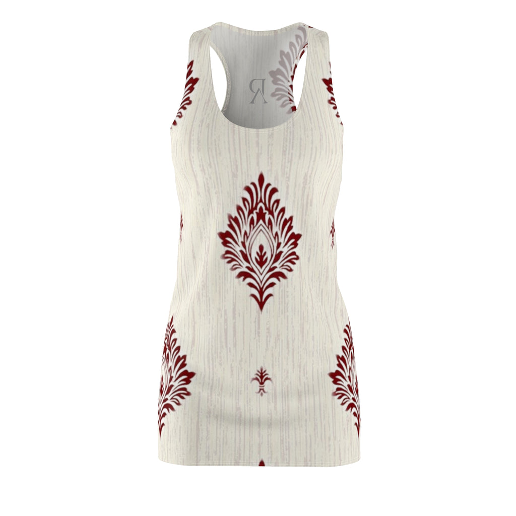 Damask Dress – Vintage Red Floral