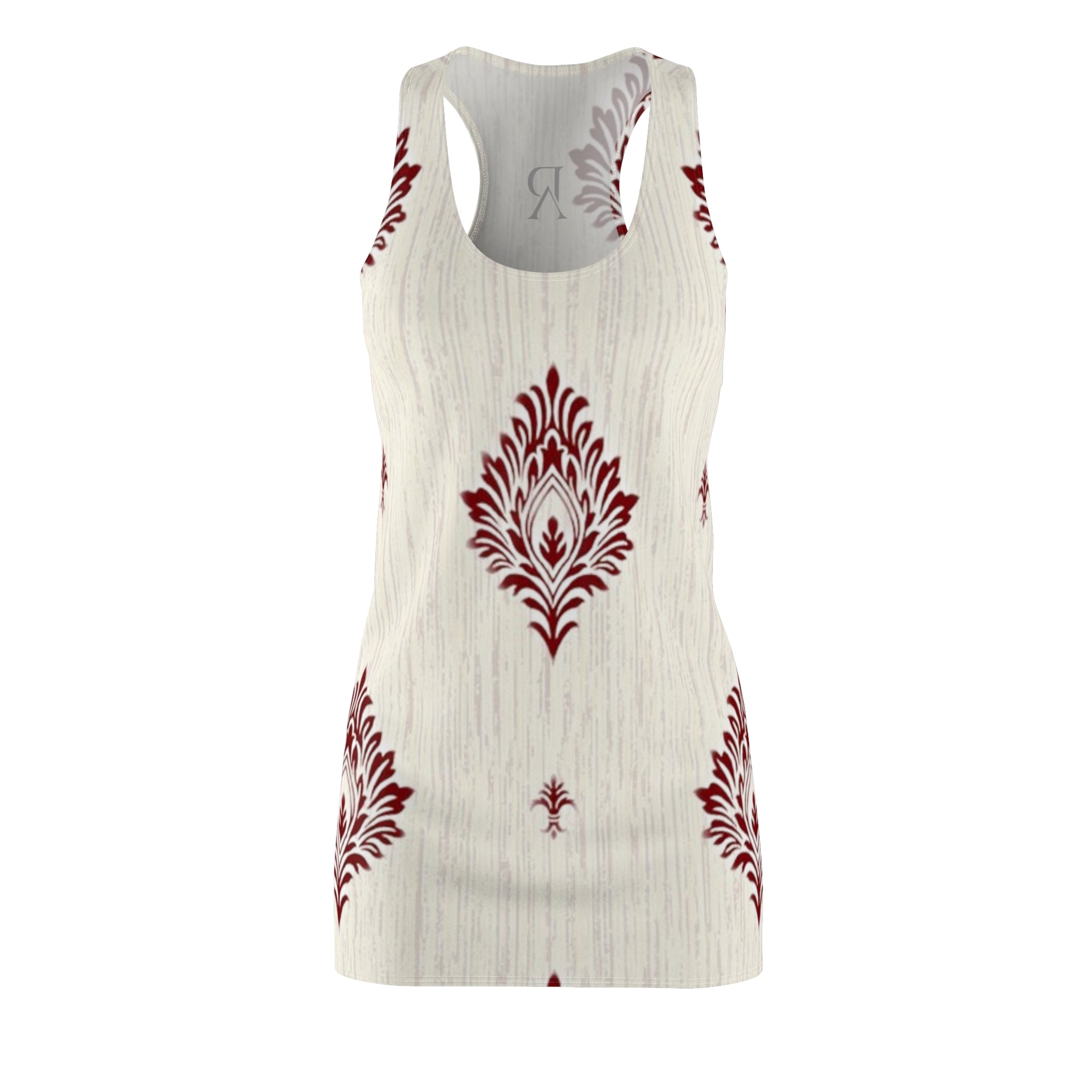 Damask Dress – Vintage Red Floral