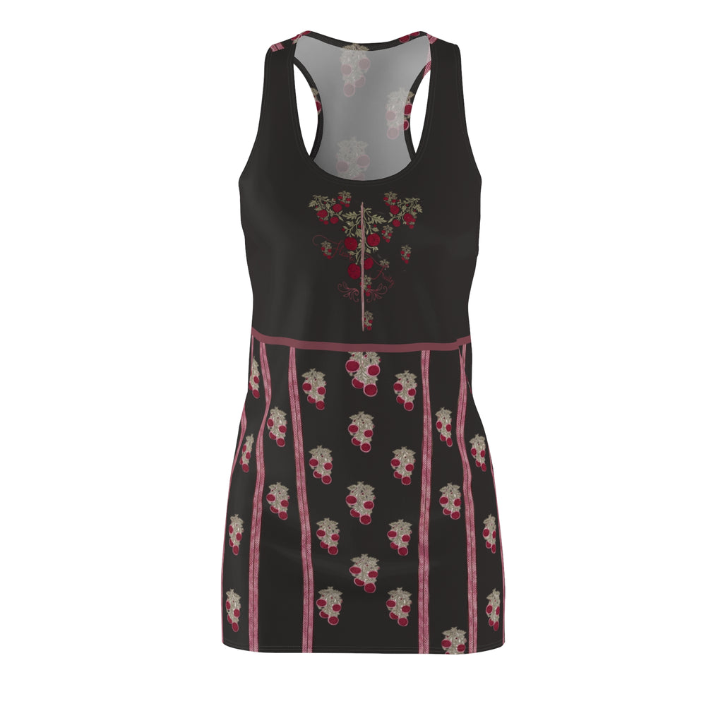 Floral Dress — Black & Red