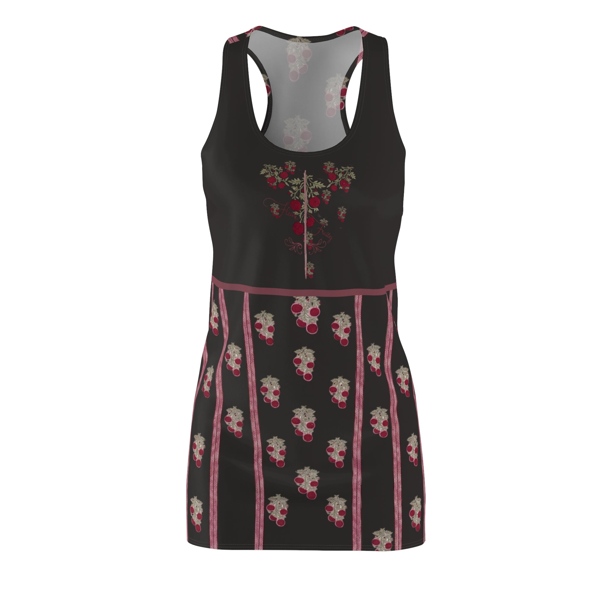 Floral Dress — Black & Red