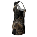 Smoke Swirl Dress — Black & Gold