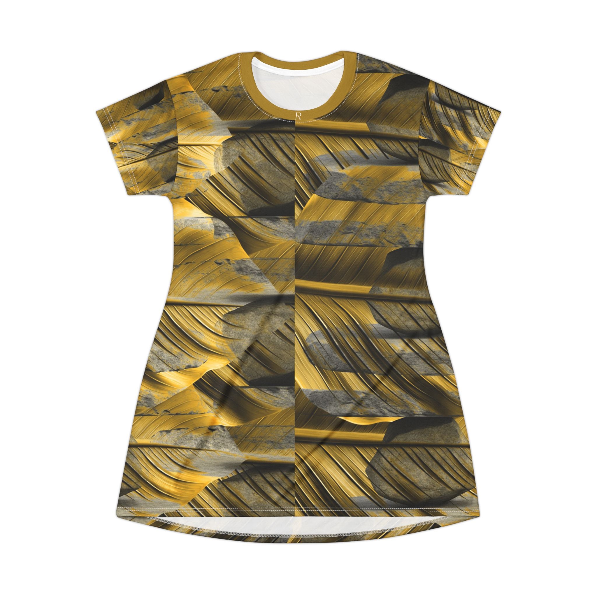 Feathered Gold Dress