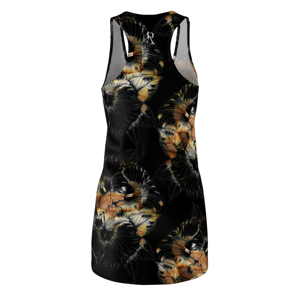 Marble Dress - Fitted Scoop Neck Bodycon Dress