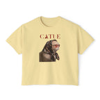 Retro Cat Portrait Boxy Tee