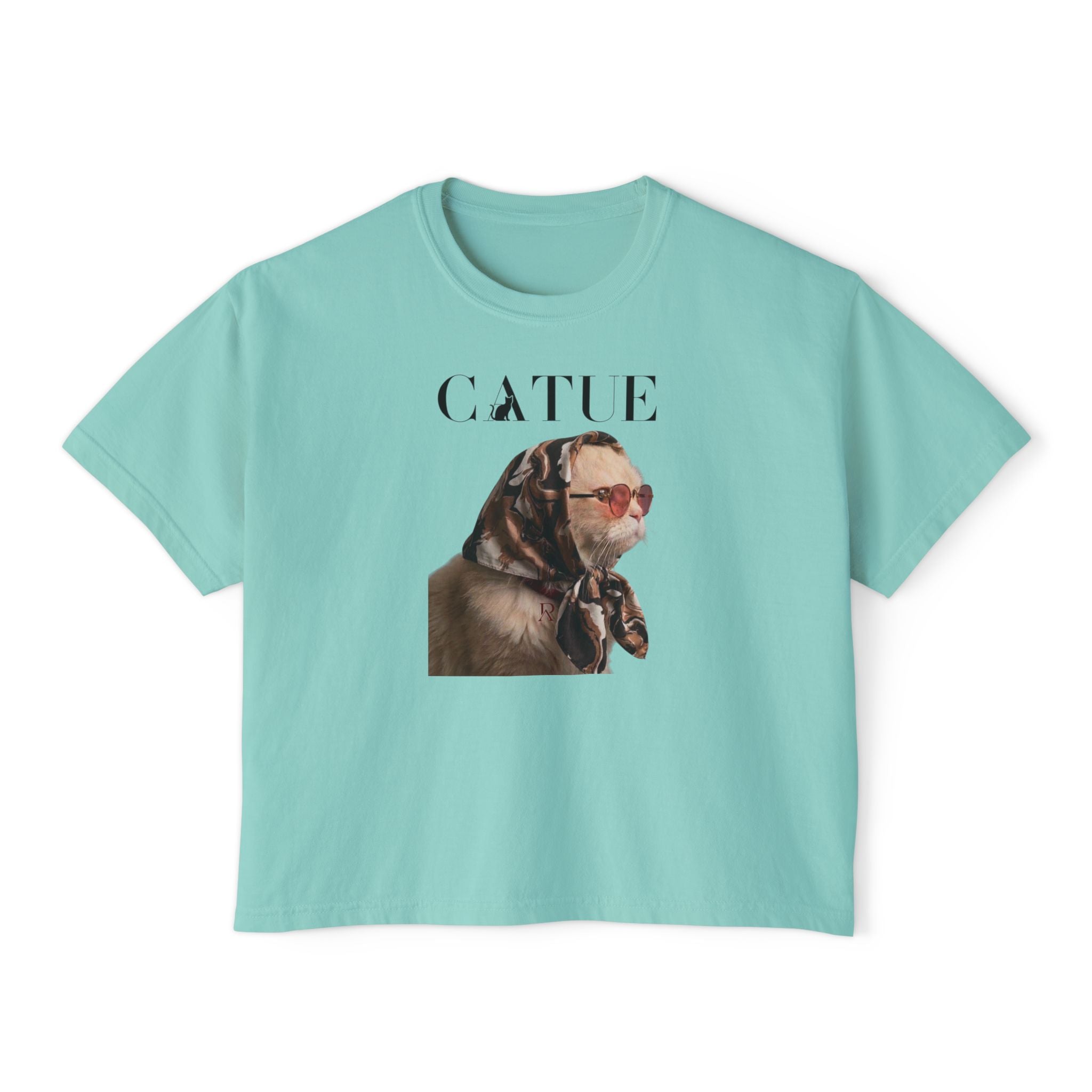Retro Cat Portrait Boxy Tee
