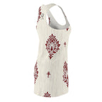 Damask Dress – Vintage Red Floral