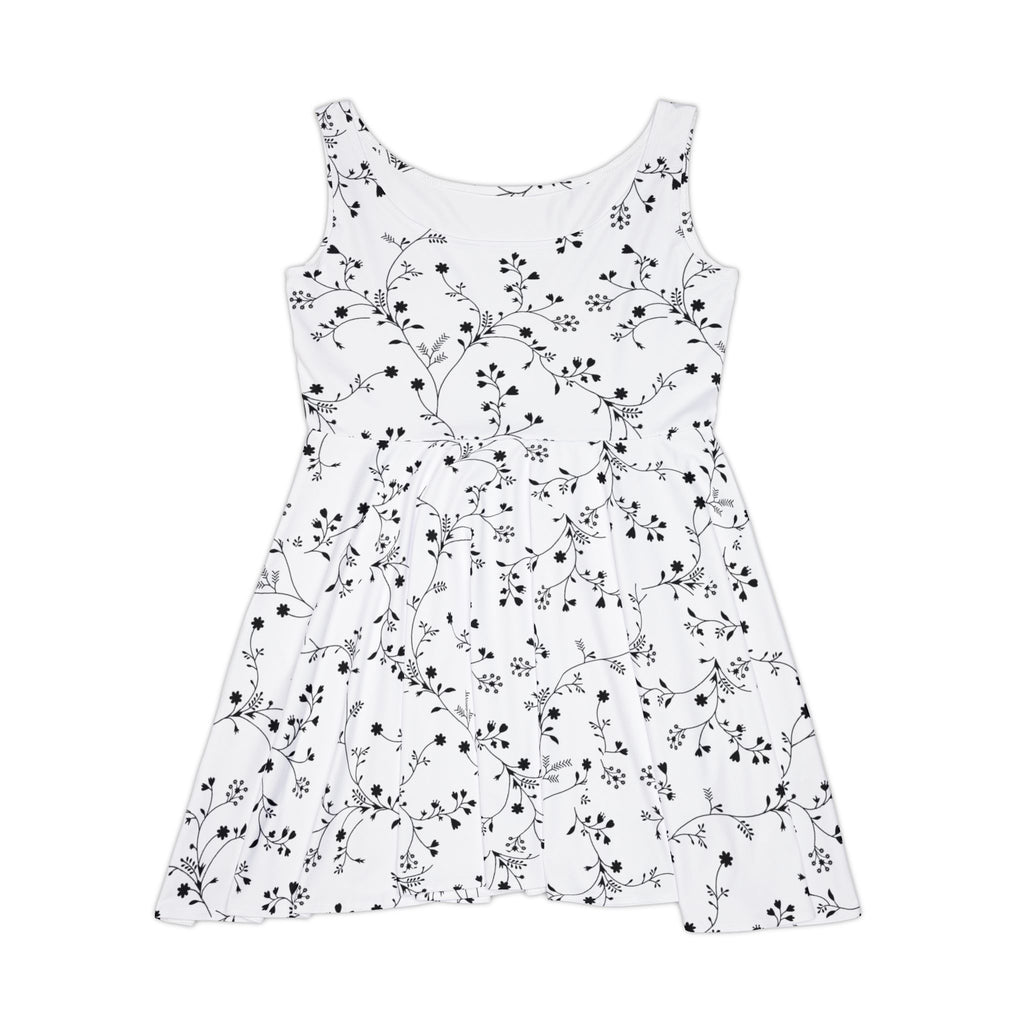 Floral Vine Dress — Black & White