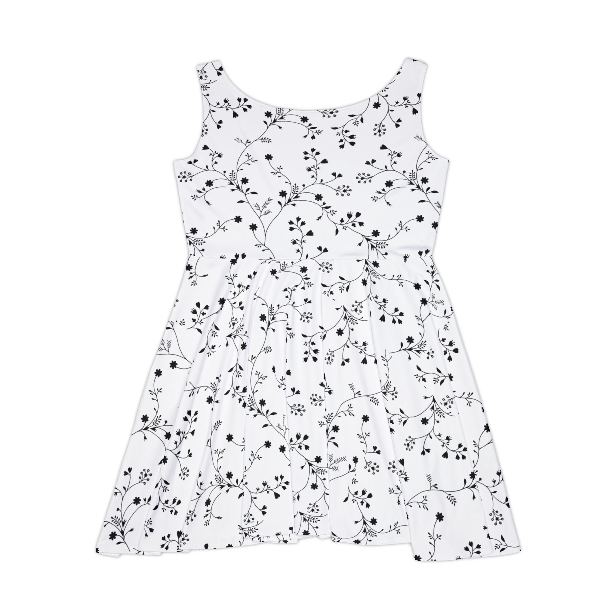 Floral Vine Dress — Black & White