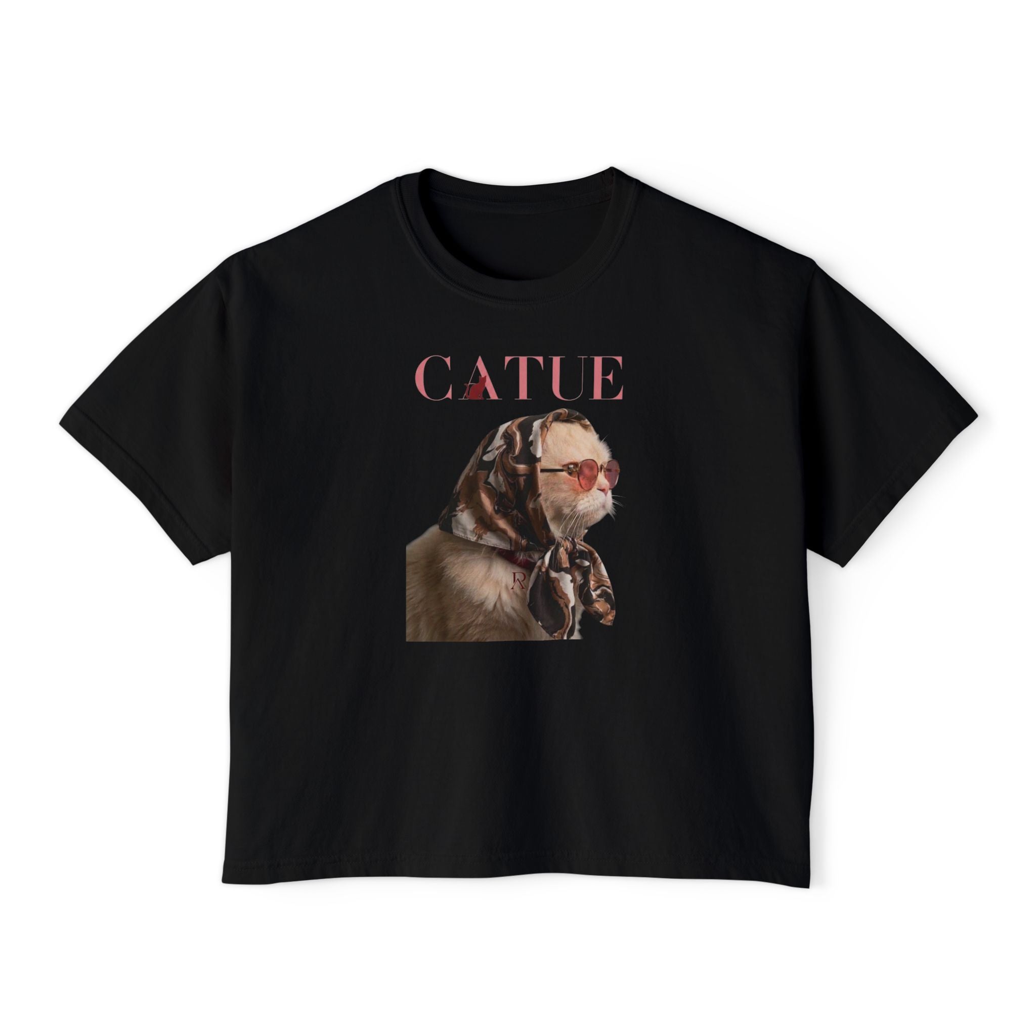 Retro Cat Portrait Boxy Tee
