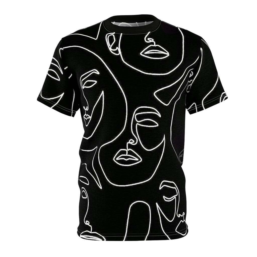 Line Art Faces Tee