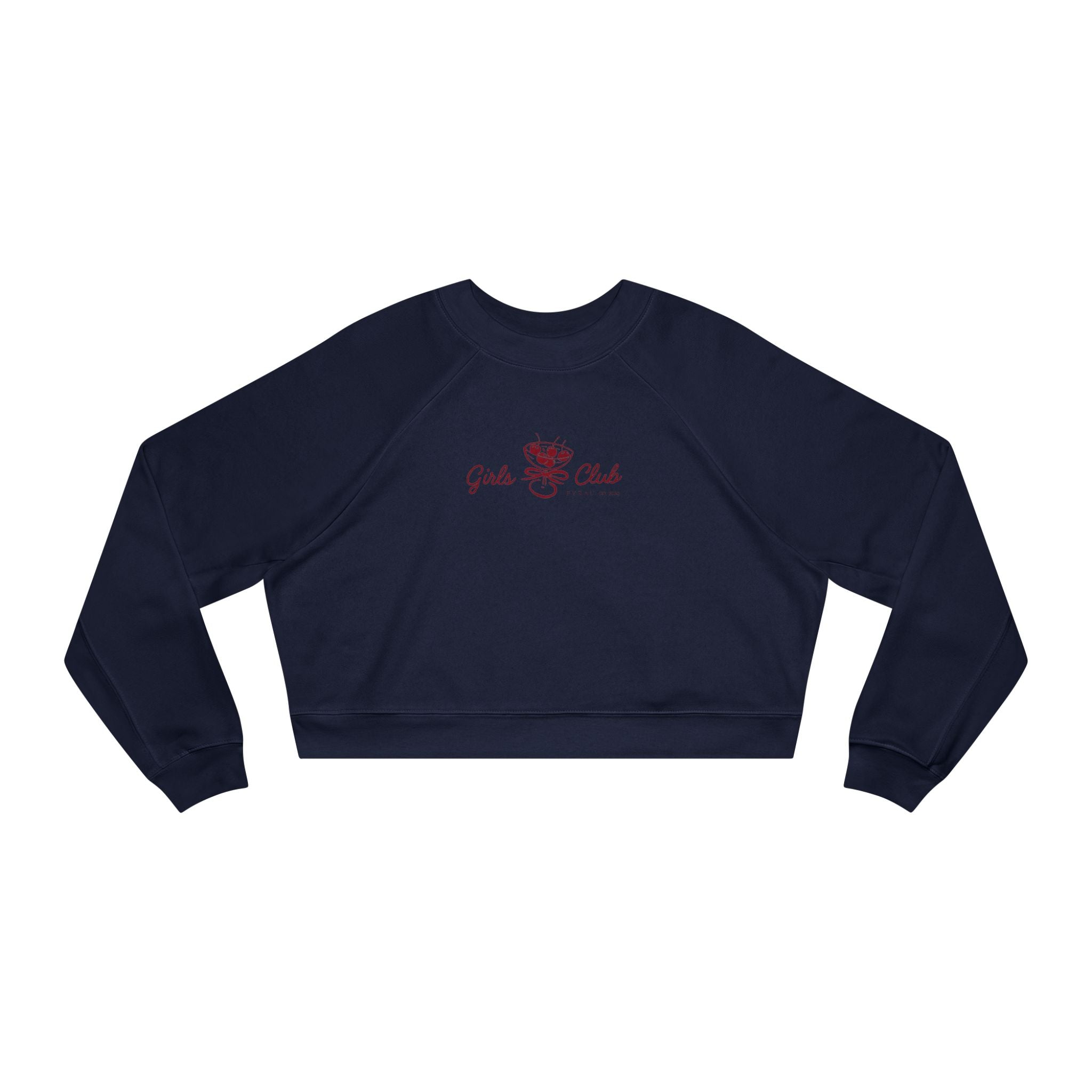 Cropped Pullover — Girls Club Embroidered Sweatshirt
