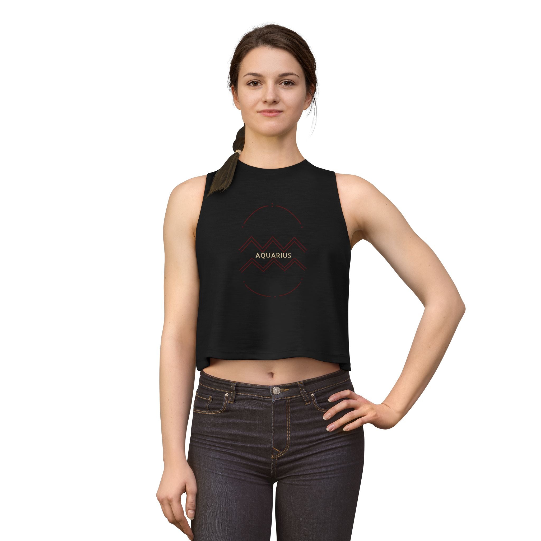Aquarius Zodiac Crop Top Tank