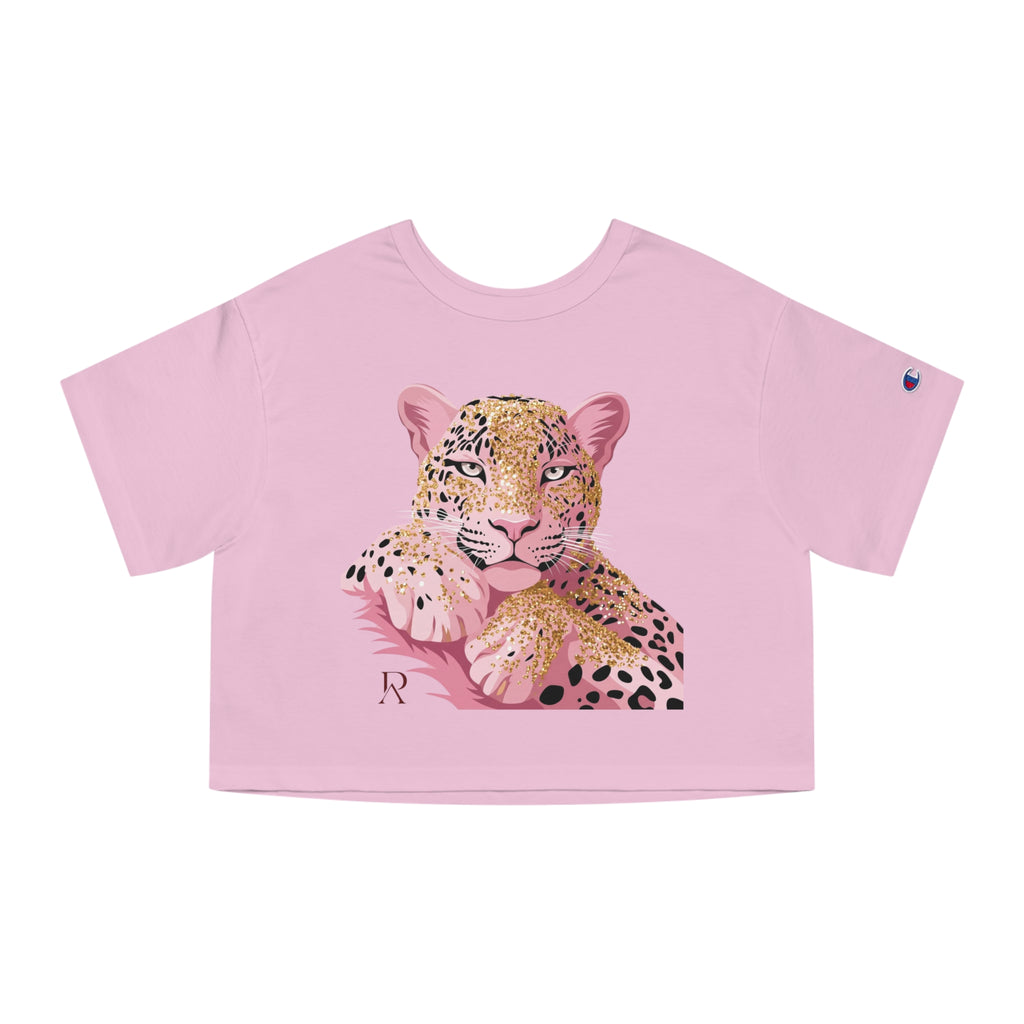 Pink Leopard Crop Tee