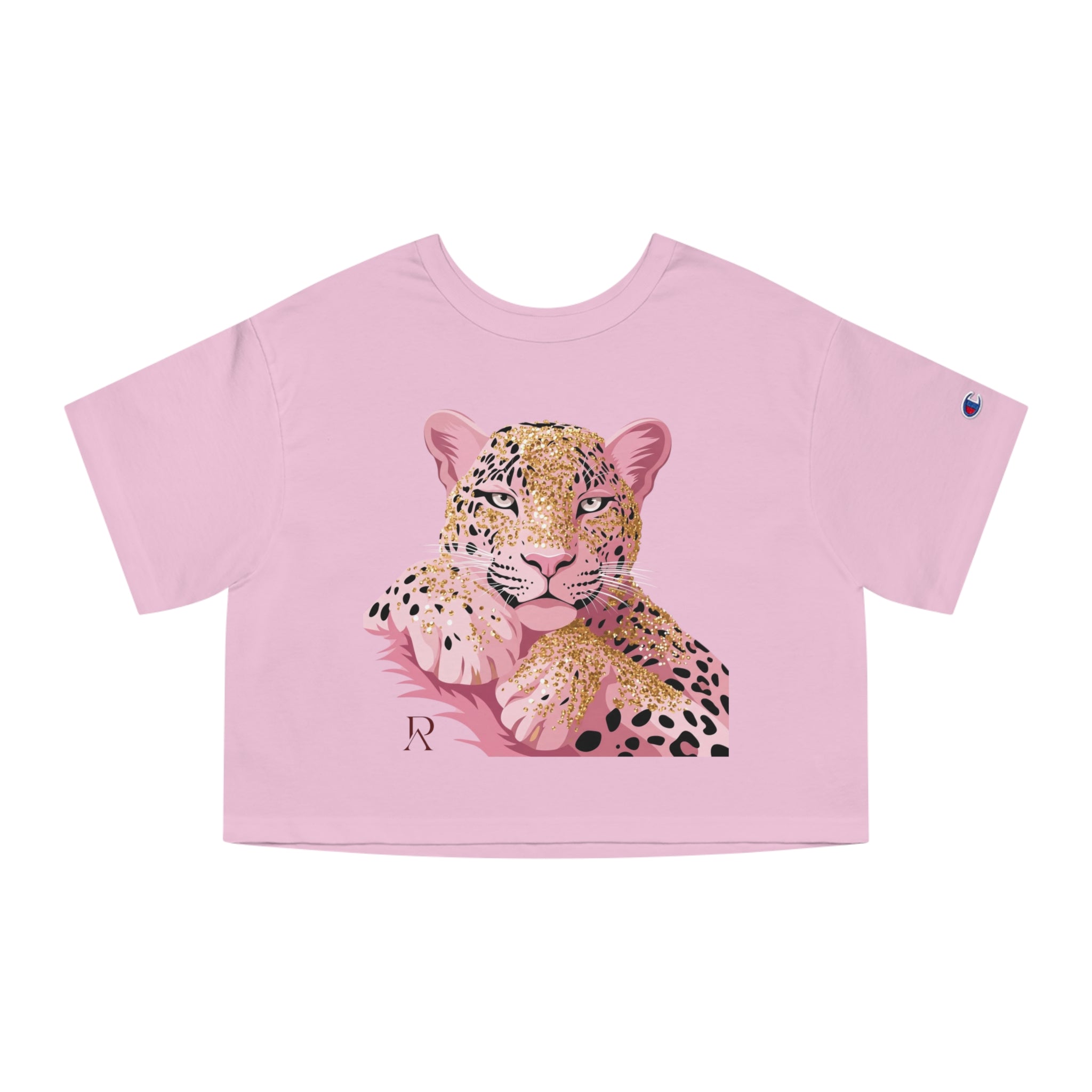Pink Leopard Crop Tee