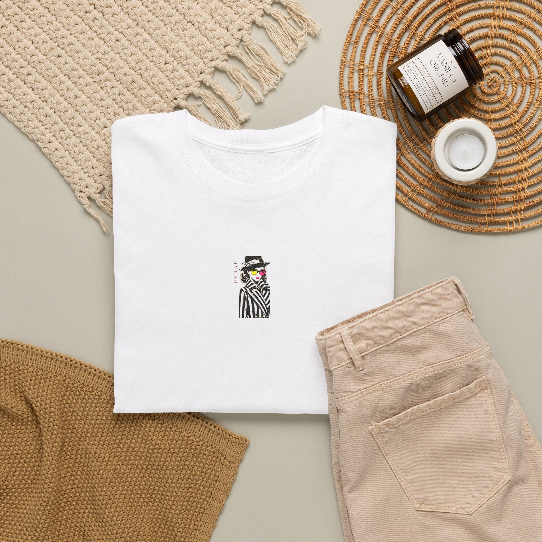 Embroidered Zebra Tee