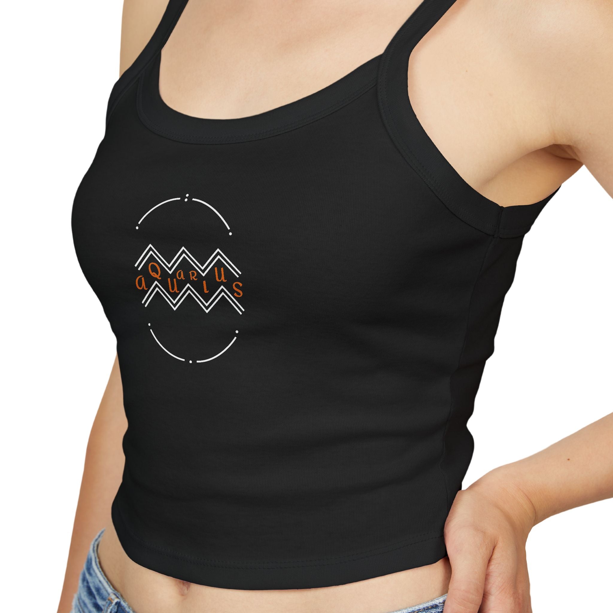Aquarius Zodiac Crop Tank Top
