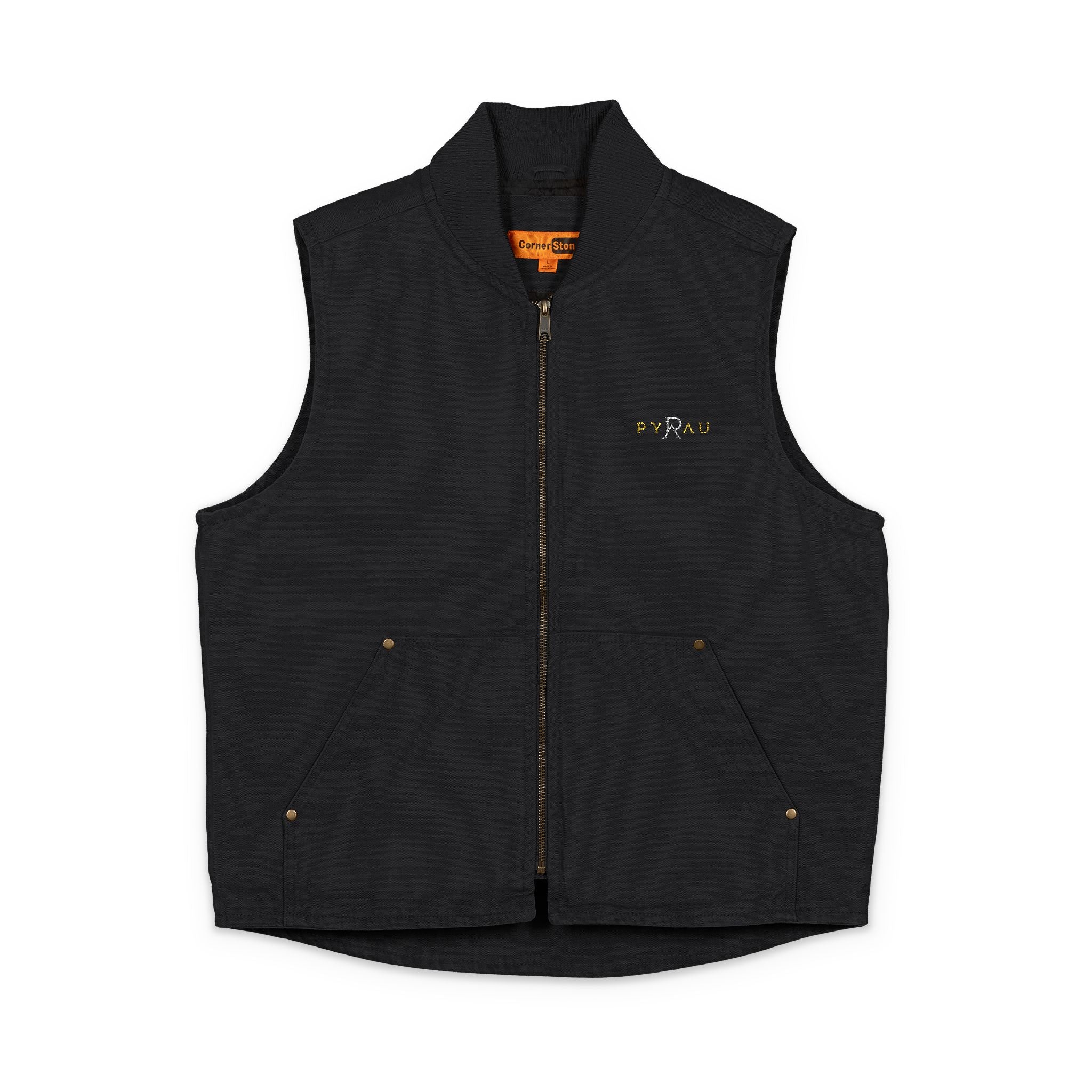 Embroidered Pyrau Canvas Vest