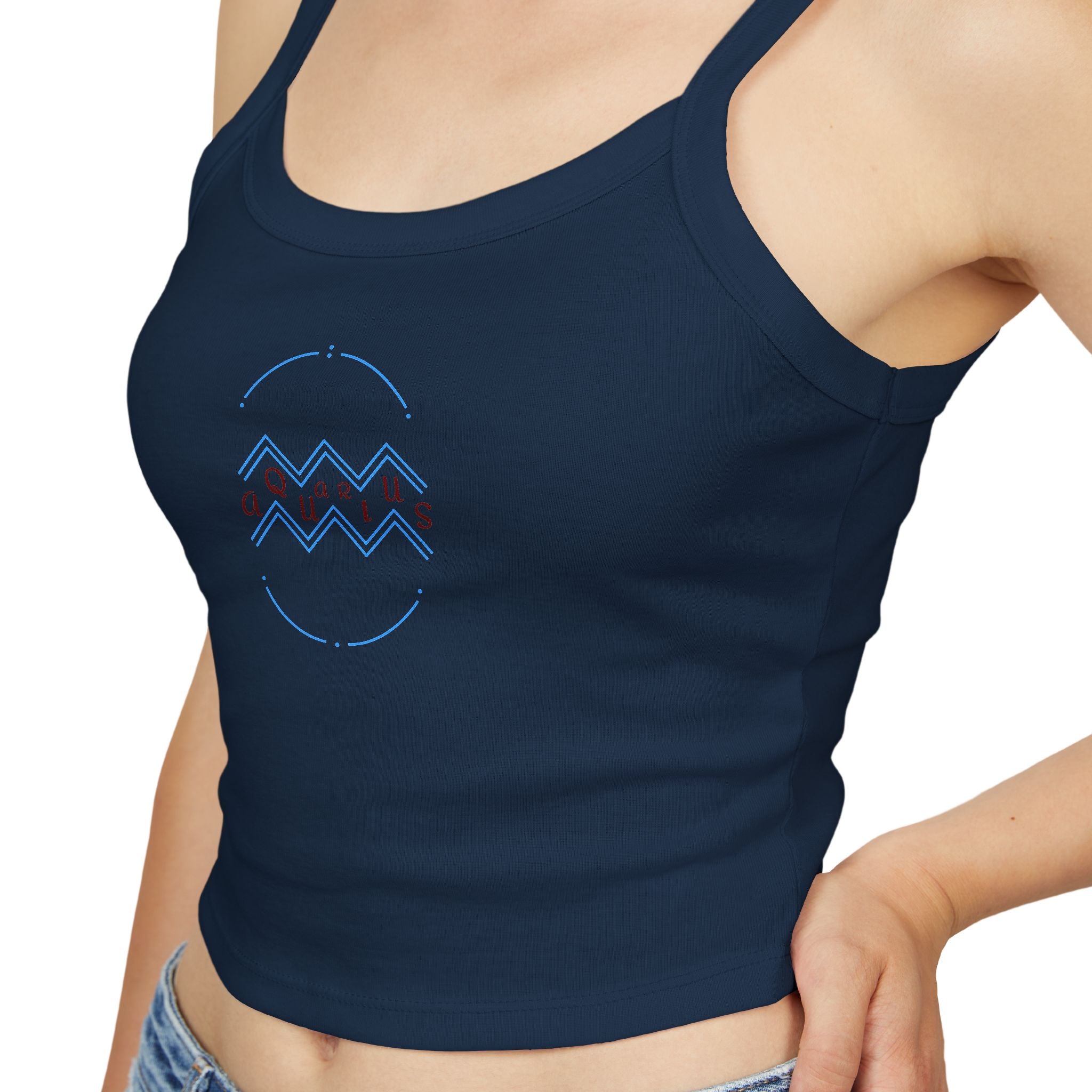 Aquarius Zodiac Crop Tank Top