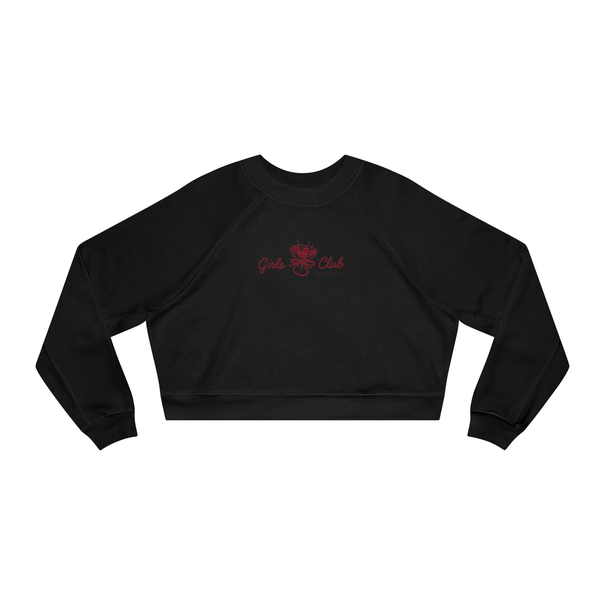 Cropped Pullover — Girls Club Embroidered Sweatshirt