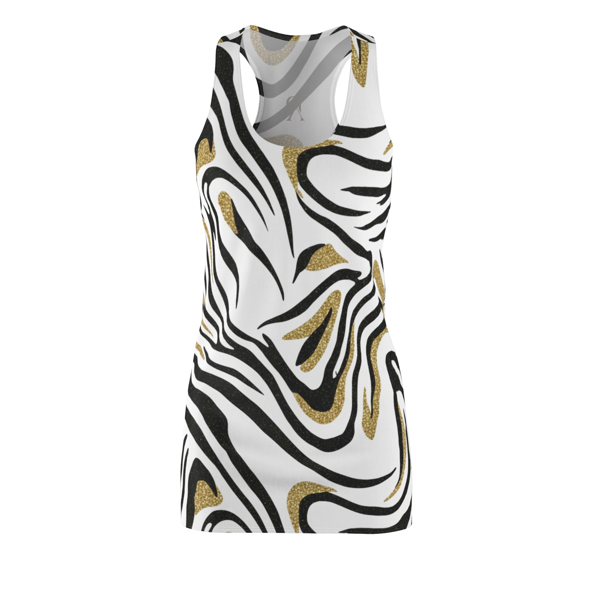 Gold & Black Marble Dress