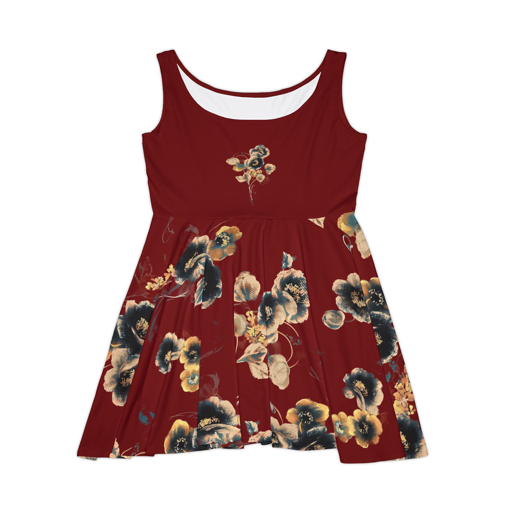 Floral Burgundy Dress — Vintage Pansy