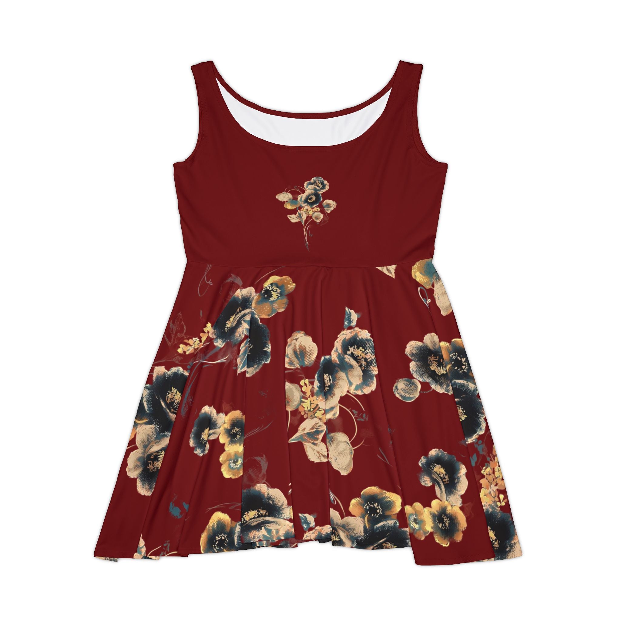 Floral Burgundy Dress — Vintage Pansy
